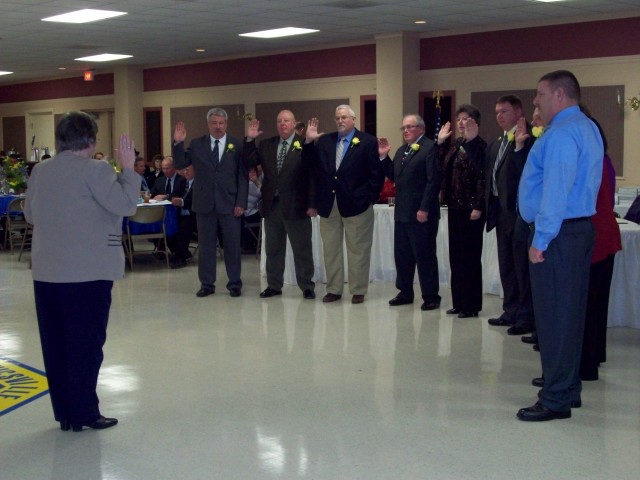 Administrative Offciers being sworn in